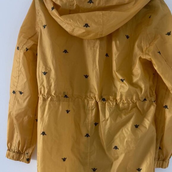 Joules Right As Rain Yellow Bee Print Raincoat Women's US 10 / EU 42 - Picture 6 of 11